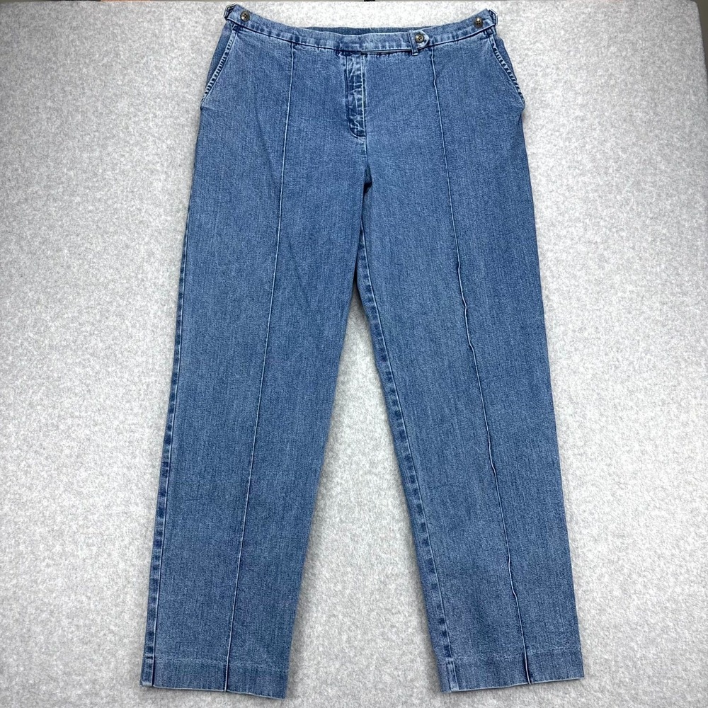 Vintage Lauren Ralph Lauren Jeans Womens 16 Blue Denim High Rise Straight Leg